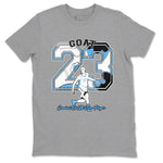 11s Legend Blue shirts to match jordans Goat Player best t shirts to wear with jordans AJ11 Retro Legend Blue match shoes to clothes SNRT Sneaker Tees unisex cotton Heather Grey 2 shirts