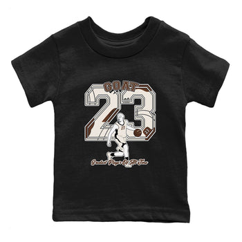 AJ12 Baroque Brown shirts to match jordans Goat Player best t shirts to wear with jordans SoleFly x Jordan 12 Baroque Brown match shoes to clothes SNRT Sneaker Tees Youth Baby Black 2 tee