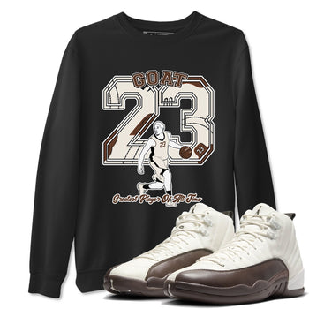 AJ12 Baroque Brown shirts to match jordans Goat Player best t shirts to wear with jordans SoleFly x Jordan 12 Baroque Brown match shoes to clothes SNRT Sneaker Tees unisex cotton Black 1 shirts