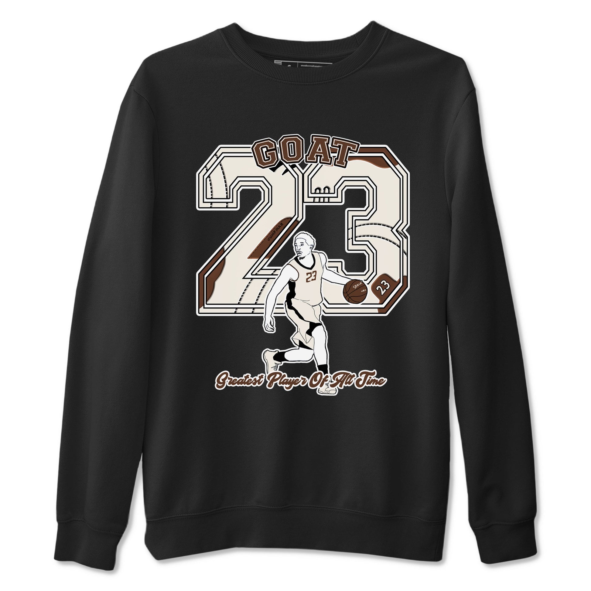 AJ12 Baroque Brown shirts to match jordans Goat Player best t shirts to wear with jordans SoleFly x Jordan 12 Baroque Brown match shoes to clothes SNRT Sneaker Tees unisex cotton Black 2 shirts