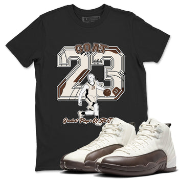 AJ12 Baroque Brown shirts to match jordans Goat Player best t shirts to wear with jordans SoleFly x Jordan 12 Baroque Brown match shoes to clothes SNRT Sneaker Tees unisex cotton Black 1 shirts