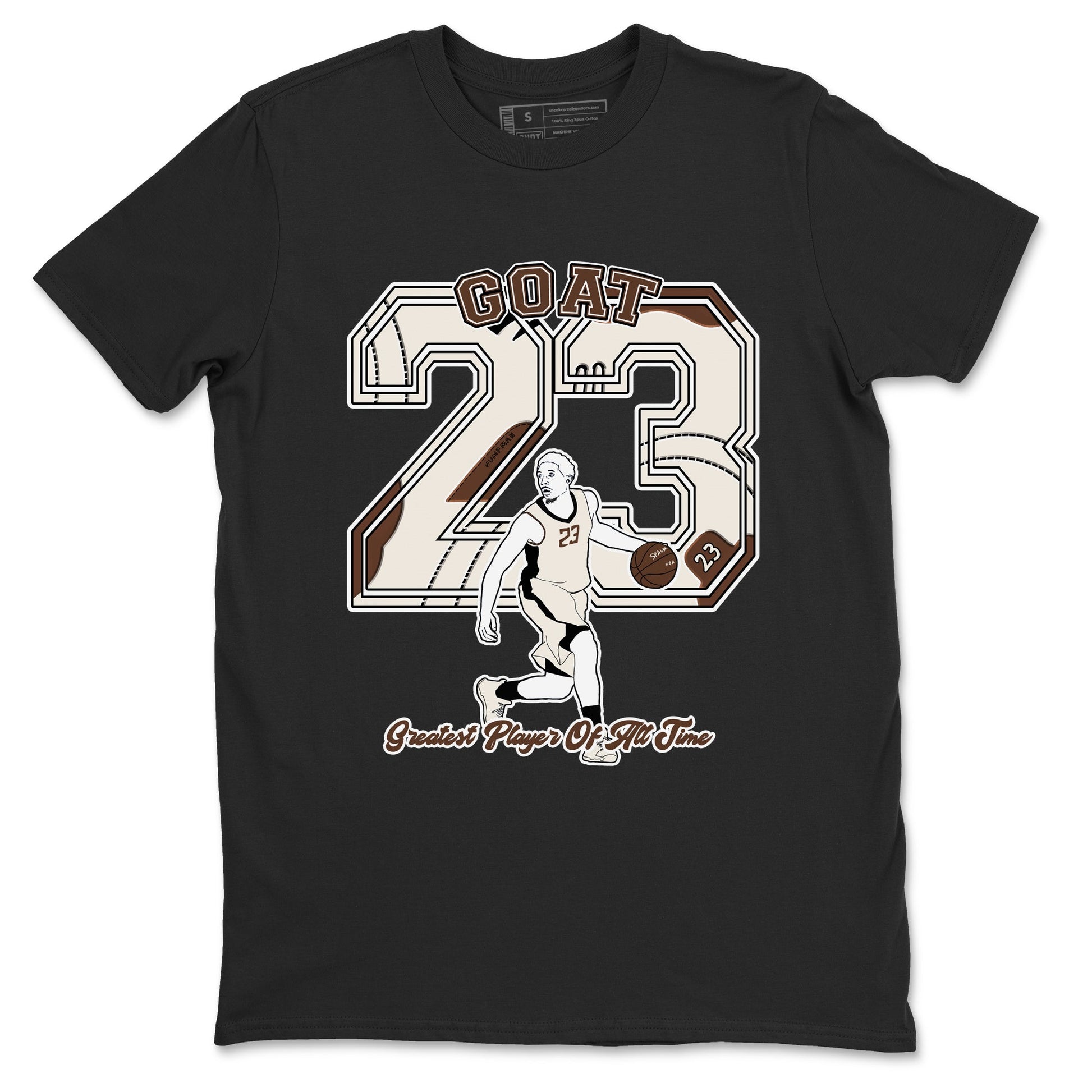 AJ12 Baroque Brown shirts to match jordans Goat Player best t shirts to wear with jordans SoleFly x Jordan 12 Baroque Brown match shoes to clothes SNRT Sneaker Tees unisex cotton Black 2 shirts