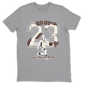 AJ12 Baroque Brown shirts to match jordans Goat Player best t shirts to wear with jordans SoleFly x Jordan 12 Baroque Brown match shoes to clothes SNRT Sneaker Tees unisex cotton Heather Grey 2 shirts