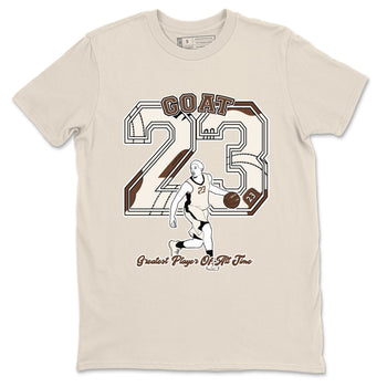 AJ12 Baroque Brown shirts to match jordans Goat Player best t shirts to wear with jordans SoleFly x Jordan 12 Baroque Brown match shoes to clothes SNRT Sneaker Tees unisex cotton Natural 2 shirts