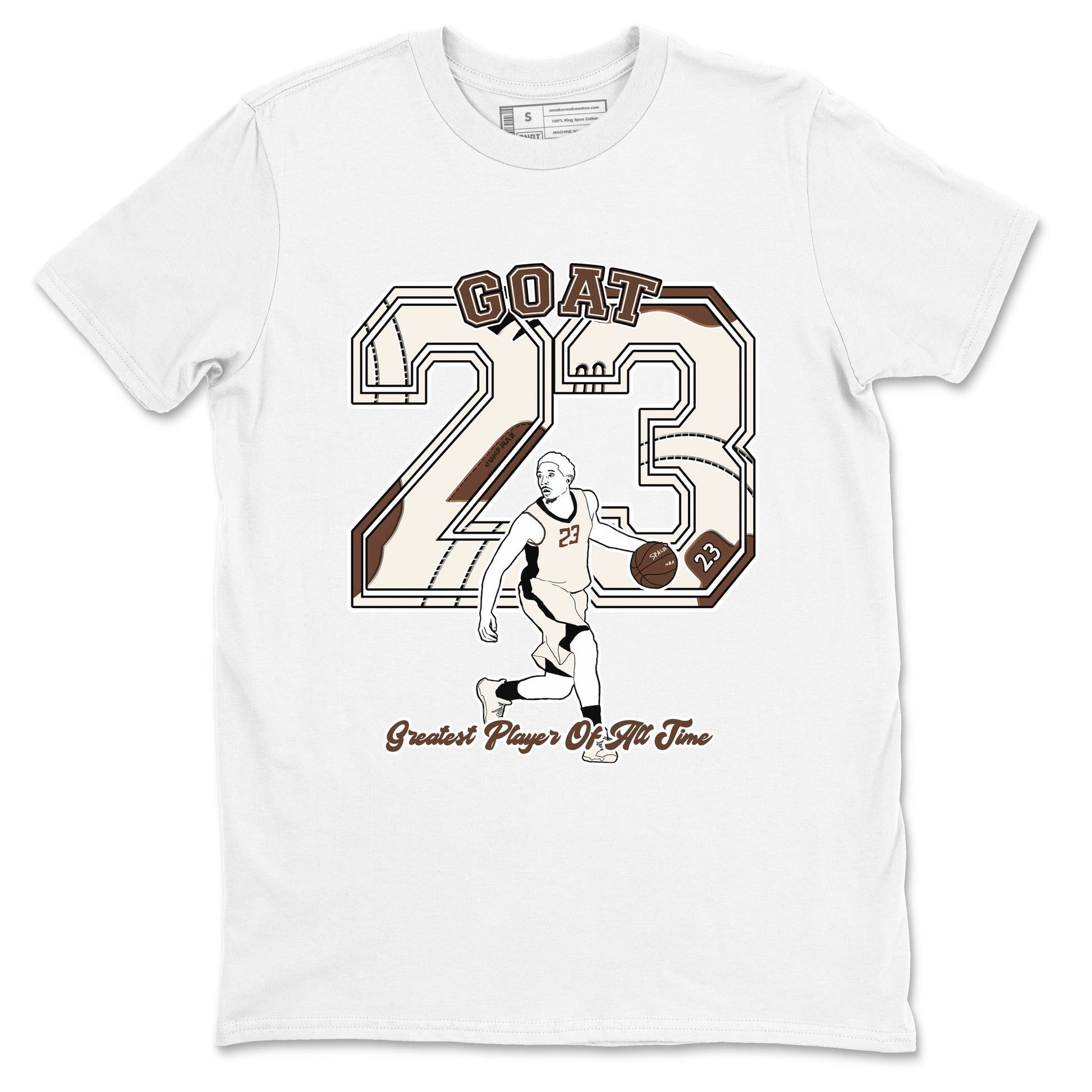 AJ12 Baroque Brown shirts to match jordans Goat Player best t shirts to wear with jordans SoleFly x Jordan 12 Baroque Brown match shoes to clothes SNRT Sneaker Tees unisex cotton White 2 shirts