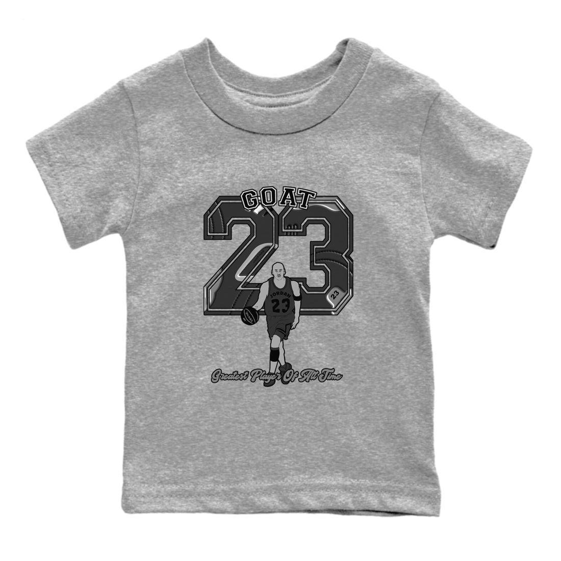12s Black Wolf Grey shirts to match jordans Goat Player sneaker match tees Air Jordan 12 Barons match shoes to clothes SNRT Sneaker Tees Youth Baby Heather Grey 2 tee