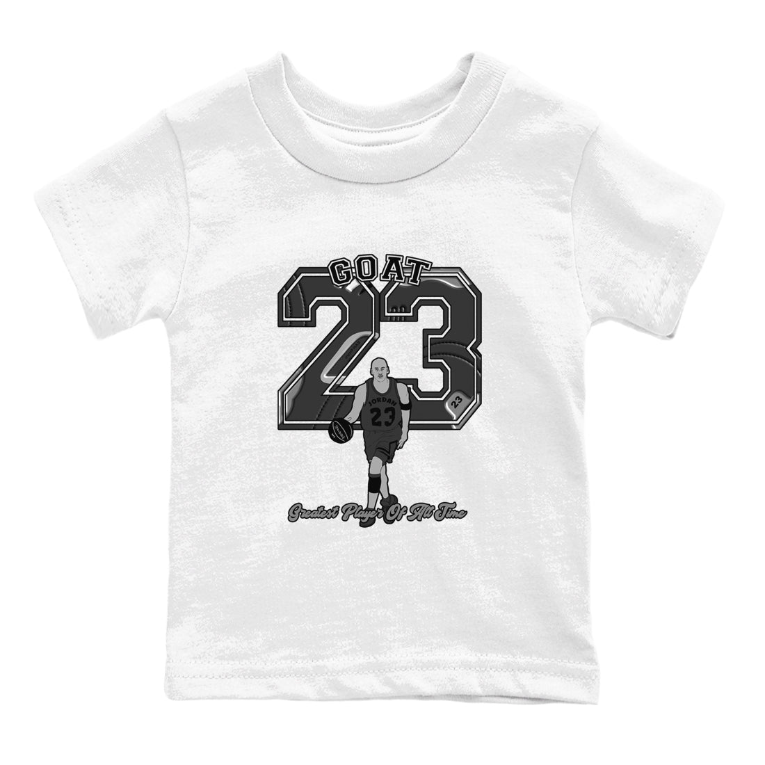 12s Black Wolf Grey shirts to match jordans Goat Player sneaker match tees Air Jordan 12 Barons match shoes to clothes SNRT Sneaker Tees Youth Baby White 2 tee