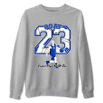 12s Blueberry shirts to match jordans Goat Player best t shirts to wear with jordans AJ12 White & Game Royal match shoes to clothes SNRT Sneaker Tees unisex cotton Heather Grey 2 shirts