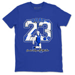 12s Blueberry shirts to match jordans Goat Player best t shirts to wear with jordans AJ12 White & Game Royal match shoes to clothes SNRT Sneaker Tees unisex cotton Royal Blue 2 shirts