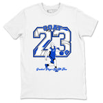 12s Blueberry shirts to match jordans Goat Player best t shirts to wear with jordans AJ12 White & Game Royal match shoes to clothes SNRT Sneaker Tees unisex cotton White 2 shirts