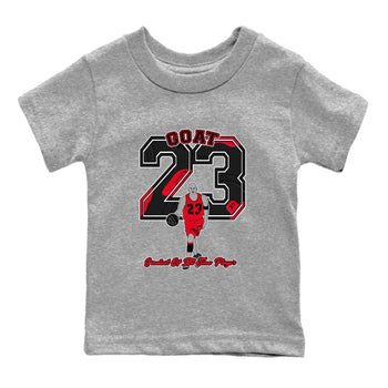 12s Flu Game shirts to match jordans Goat Player sneaker match tees Air Jordan 12 Retro Flu Game match shoes to clothes SNRT Sneaker Tees Youth Baby Heather Grey 2 tee
