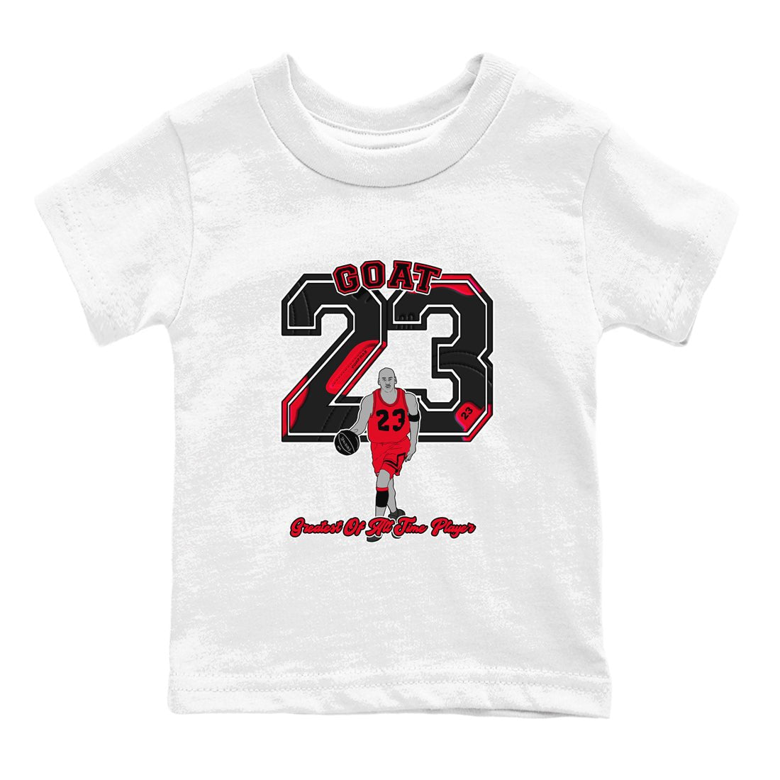 12s Flu Game shirts to match jordans Goat Player sneaker match tees Air Jordan 12 Retro Flu Game match shoes to clothes SNRT Sneaker Tees Youth Baby White 2 tee