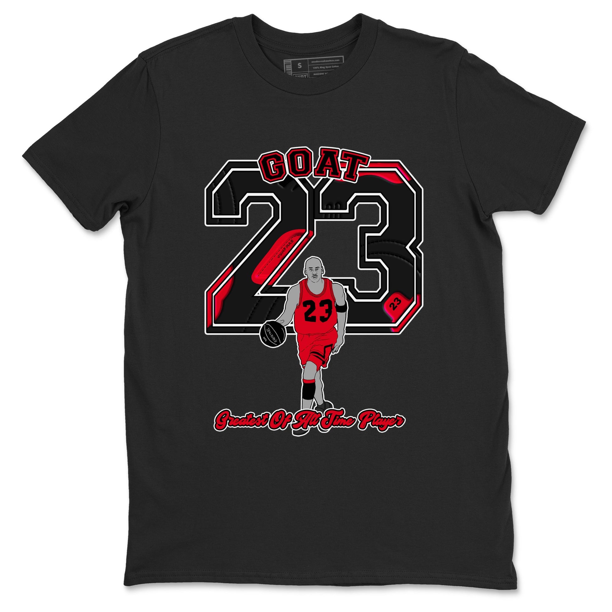 12s Flu Game shirts to match jordans Goat Player sneaker match tees Air Jordan 12 Retro Flu Game match shoes to clothes SNRT Sneaker Tees unisex cotton Black 2 shirts