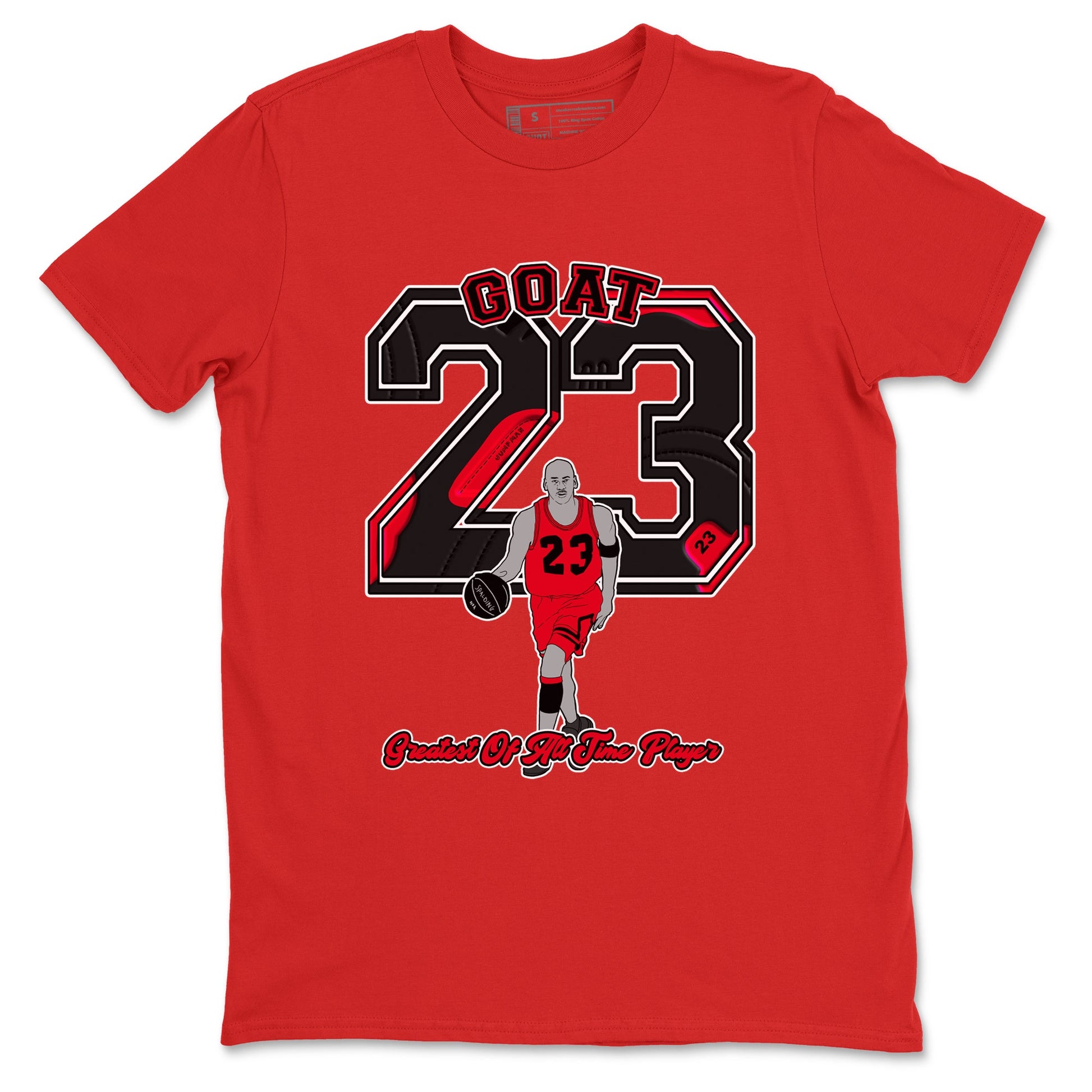 12s Flu Game shirts to match jordans Goat Player sneaker match tees Air Jordan 12 Retro Flu Game match shoes to clothes SNRT Sneaker Tees unisex cotton Red 2 shirts