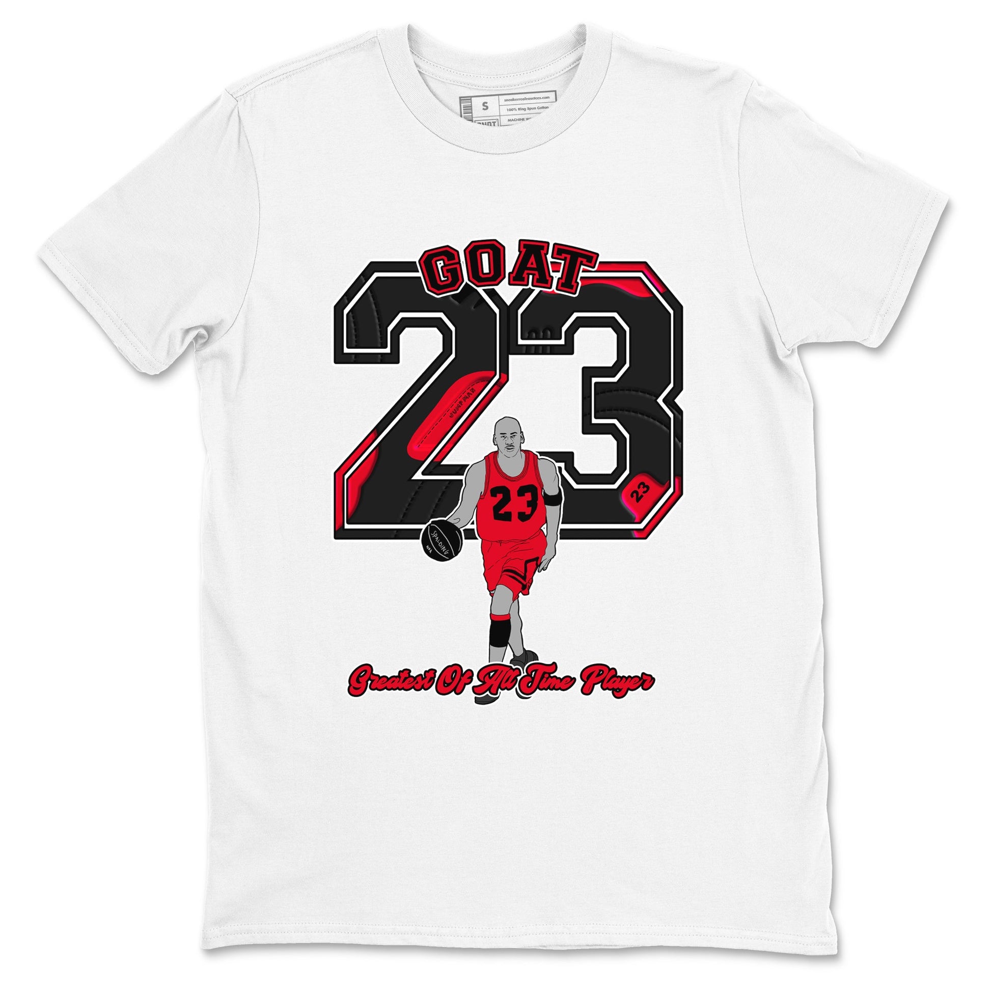 12s Flu Game shirts to match jordans Goat Player sneaker match tees Air Jordan 12 Retro Flu Game match shoes to clothes SNRT Sneaker Tees unisex cotton White 2 shirts