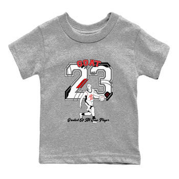 Air Jordan 12 Red Taxi shirts to match jordans Goat Player sneaker match tees 12s Red Taxi SNRT sneaker release tees baby toddler Heather Grey 2 cotton Shirt