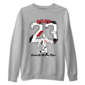 Air Jordan 12 Red Taxi shirts to match jordans Goat Player sneaker match tees 12s Red Taxi SNRT sneaker release Tees unisex cotton Heather Grey 2 crew neck shirt