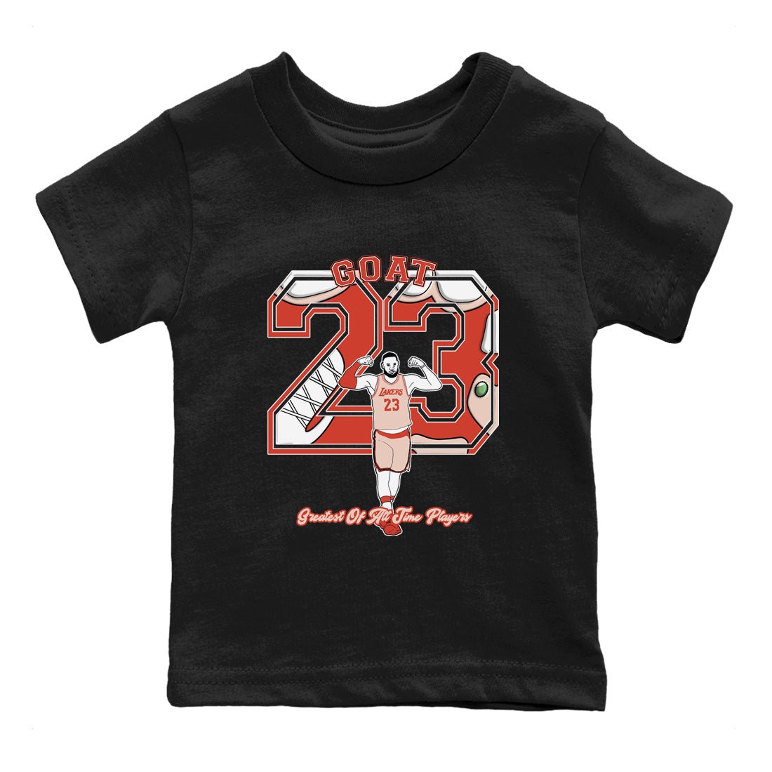 AJ13 Dune Red shirts to match jordans Goat Player sneaker match tees Air Jordan 13 Dune Red SNRT Sneaker Tees streetwear brand Baby and Youth Black 2 cotton tee