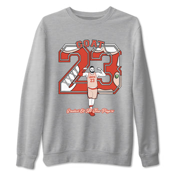 AJ13 Dune Red shirts to match jordans Goat Player sneaker match tees Air Jordan 13 Dune Red SNRT Sneaker Tees streetwear brand Heather Grey 2 unisex cotton tee