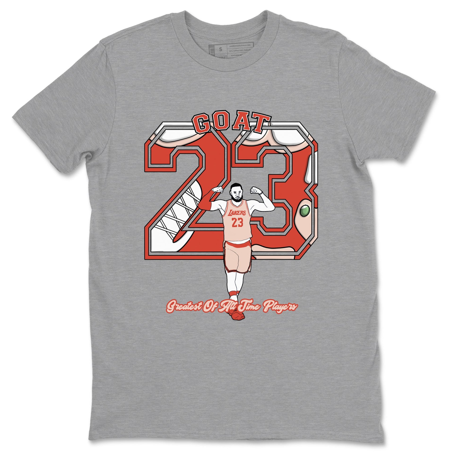 AJ13 Dune Red shirts to match jordans Goat Player sneaker match tees Air Jordan 13 Dune Red SNRT Sneaker Tees streetwear brand Heather Grey 2 unisex cotton tee