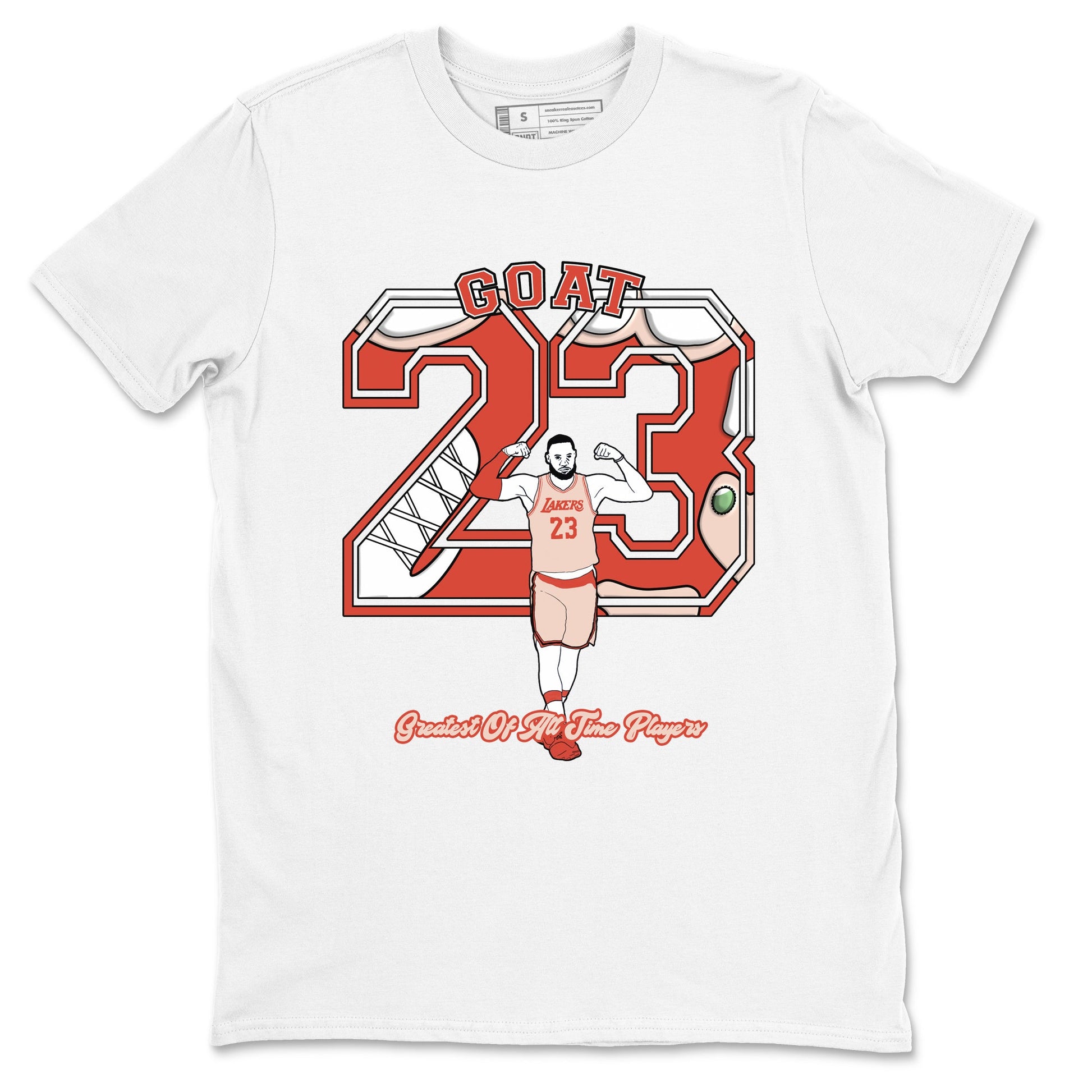 AJ13 Dune Red shirts to match jordans Goat Player sneaker match tees Air Jordan 13 Dune Red SNRT Sneaker Tees streetwear brand White 2 unisex cotton tee