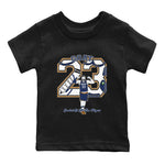 13s Midnight Navy shirts to match jordans Goat Player sneaker match tees Air Jordan 13  Midnight Navy SNRT Sneaker Release Tees Youth Baby Black 2 crew neck shirts