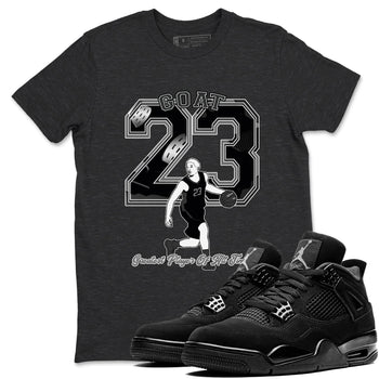 4s Black Cat shirts to match jordans Goat Player sneaker match tees Air Jordan 4 Black Cat match shoes to clothes SNRT Sneaker Tees unisex cotton Charcoal Heather 1 shirts
