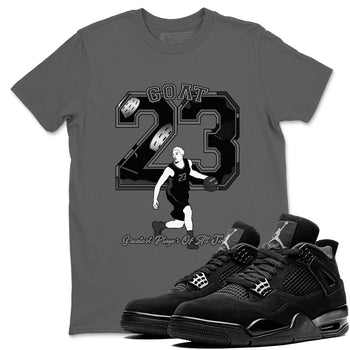 4s Black Cat shirts to match jordans Goat Player sneaker match tees Air Jordan 4 Black Cat match shoes to clothes SNRT Sneaker Tees unisex cotton Cool Grey 1 shirts