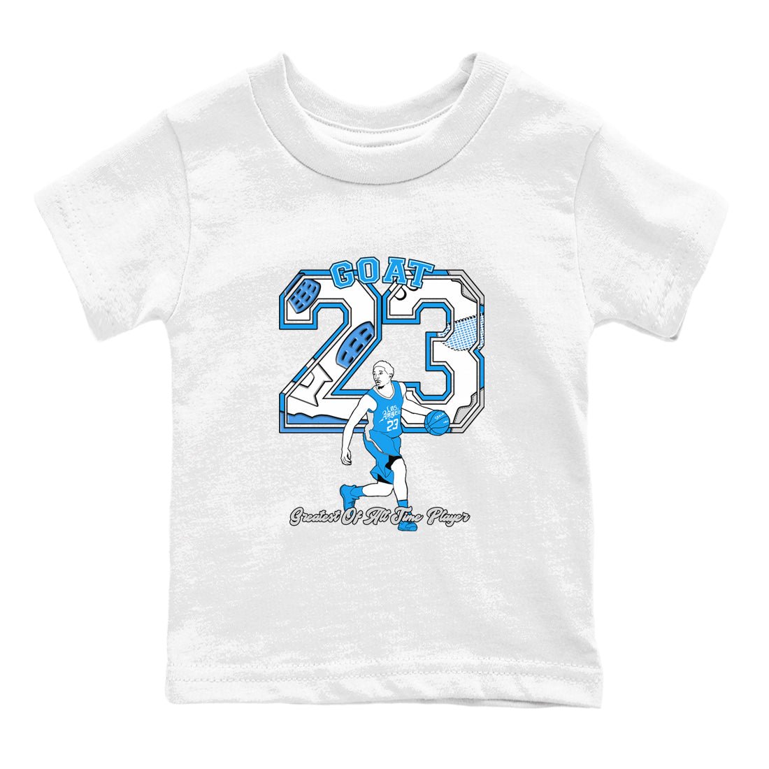 AJ 4 Military Blue shirt to match jordans Goat Player sneaker tees Air Jordan 4 Military Blue SNRT sneaker release tees baby toddler White 2 cotton Shirt