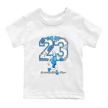 AJ 4 Military Blue shirt to match jordans Goat Player sneaker tees Air Jordan 4 Military Blue SNRT sneaker release tees baby toddler White 2 cotton Shirt