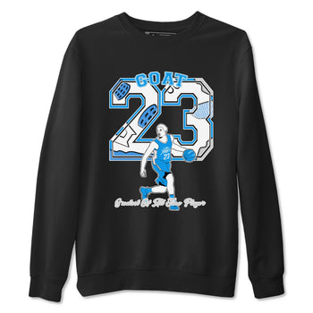 AJ 4 Military Blue shirt to match jordans Goat Player sneaker tees Air Jordan 4 Military Blue SNRT Sneaker Release Tees unisex cotton Black 2 crew neck shirt