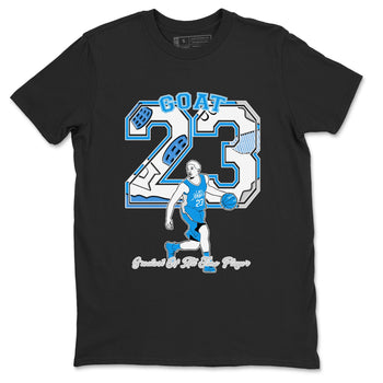 AJ 4 Military Blue shirt to match jordans Goat Player sneaker tees Air Jordan 4 Military Blue SNRT Sneaker Release Tees unisex cotton Black 2 crew neck shirt