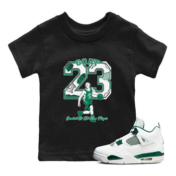 4s Oxidized Green shirts to match jordans Goat Player sneaker match tees Air Jordan 4 Oxidized Green SNRT Sneaker Tees streetwear brand Baby and Youth Black 1 cotton tee