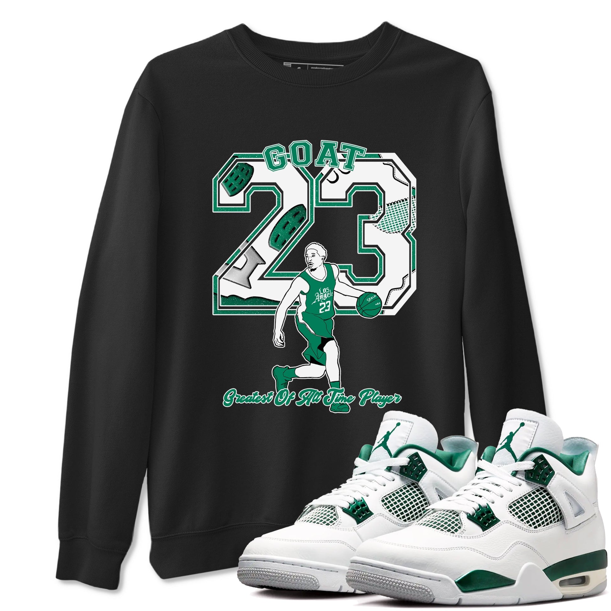 4s Oxidized Green shirts to match jordans Goat Player sneaker match tees Air Jordan 4 Oxidized Green SNRT Sneaker Tees streetwear brand Black 1 unisex cotton tee