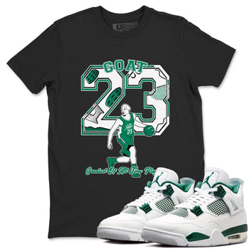 4s Oxidized Green shirts to match jordans Goat Player sneaker match tees Air Jordan 4 Oxidized Green SNRT Sneaker Tees streetwear brand Black 1 unisex cotton tee