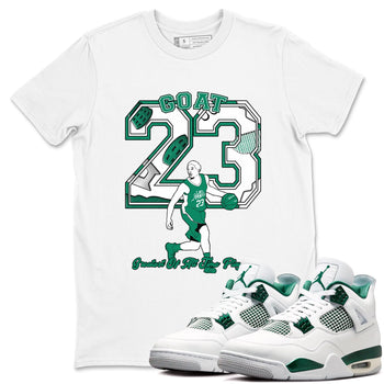 4s Oxidized Green shirts to match jordans Goat Player sneaker match tees Air Jordan 4 Oxidized Green SNRT Sneaker Tees streetwear brand White 1 unisex cotton tee