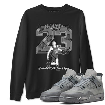 4s Wet Cement shirts to match jordans Goat Player sneaker match tees Air Jordan 4 Wet Cement SNRT Sneaker Release Tees unisex cotton Black 1 crew neck shirts