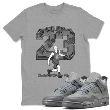 4s Wet Cement shirts to match jordans Goat Player sneaker match tees Air Jordan 4 Wet Cement SNRT Sneaker Release Tees unisex cotton Heather Grey 1 crew neck shirts