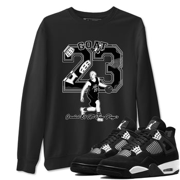 4s White Thunder shirts to match jordans Goat Player sneaker match tees Air Jordan 4 White Thunder SNRT Sneaker Tees streetwear brand Black 1 unisex cotton tee