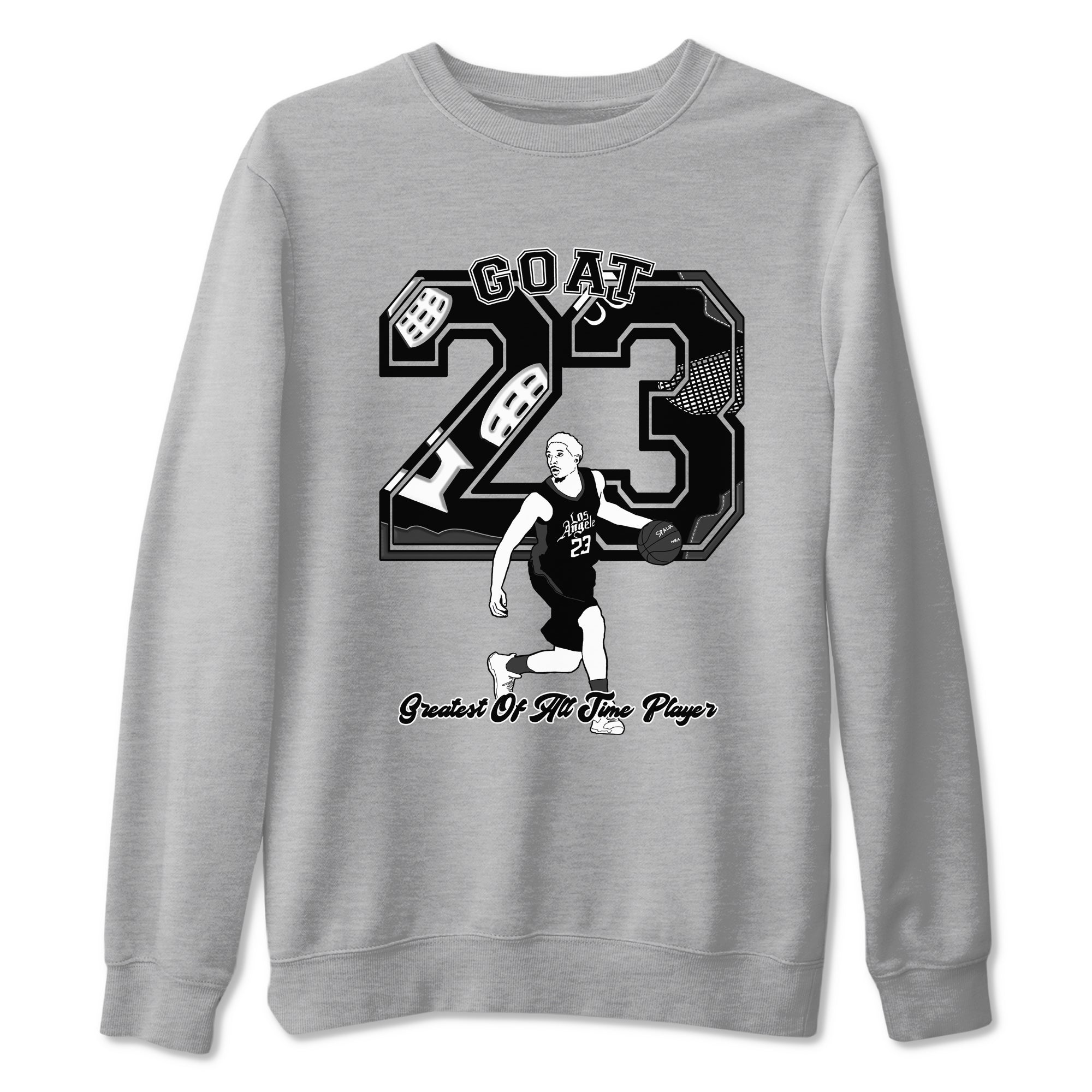 4s White Thunder shirts to match jordans Goat Player sneaker match tees Air Jordan 4 White Thunder SNRT Sneaker Tees streetwear brand Heather Grey 2 unisex cotton tee