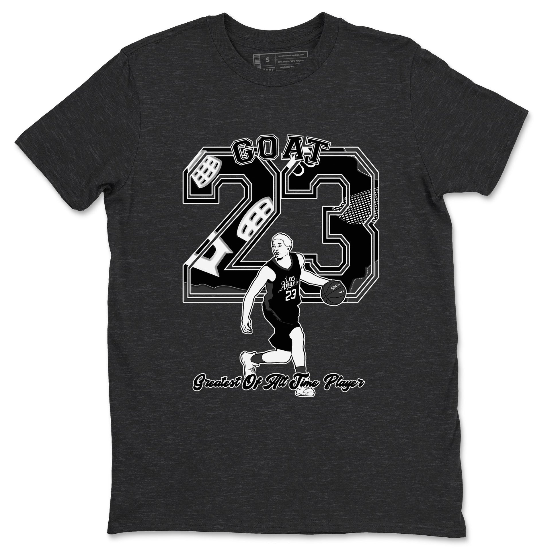 4s White Thunder shirts to match jordans Goat Player sneaker match tees Air Jordan 4 White Thunder SNRT Sneaker Tees streetwear brand Charcoal Heather 2 unisex cotton tee
