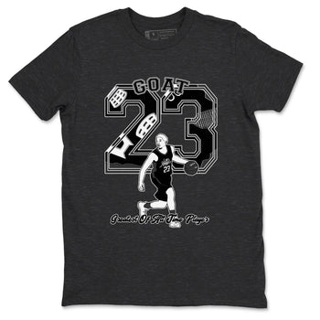 4s White Thunder shirts to match jordans Goat Player sneaker match tees Air Jordan 4 White Thunder SNRT Sneaker Tees streetwear brand Charcoal Heather 2 unisex cotton tee