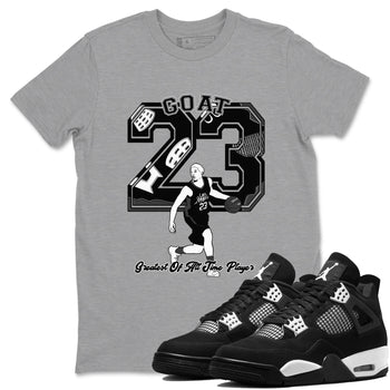 4s White Thunder shirts to match jordans Goat Player sneaker match tees Air Jordan 4 White Thunder SNRT Sneaker Tees streetwear brand Heather Grey 1 unisex cotton tee