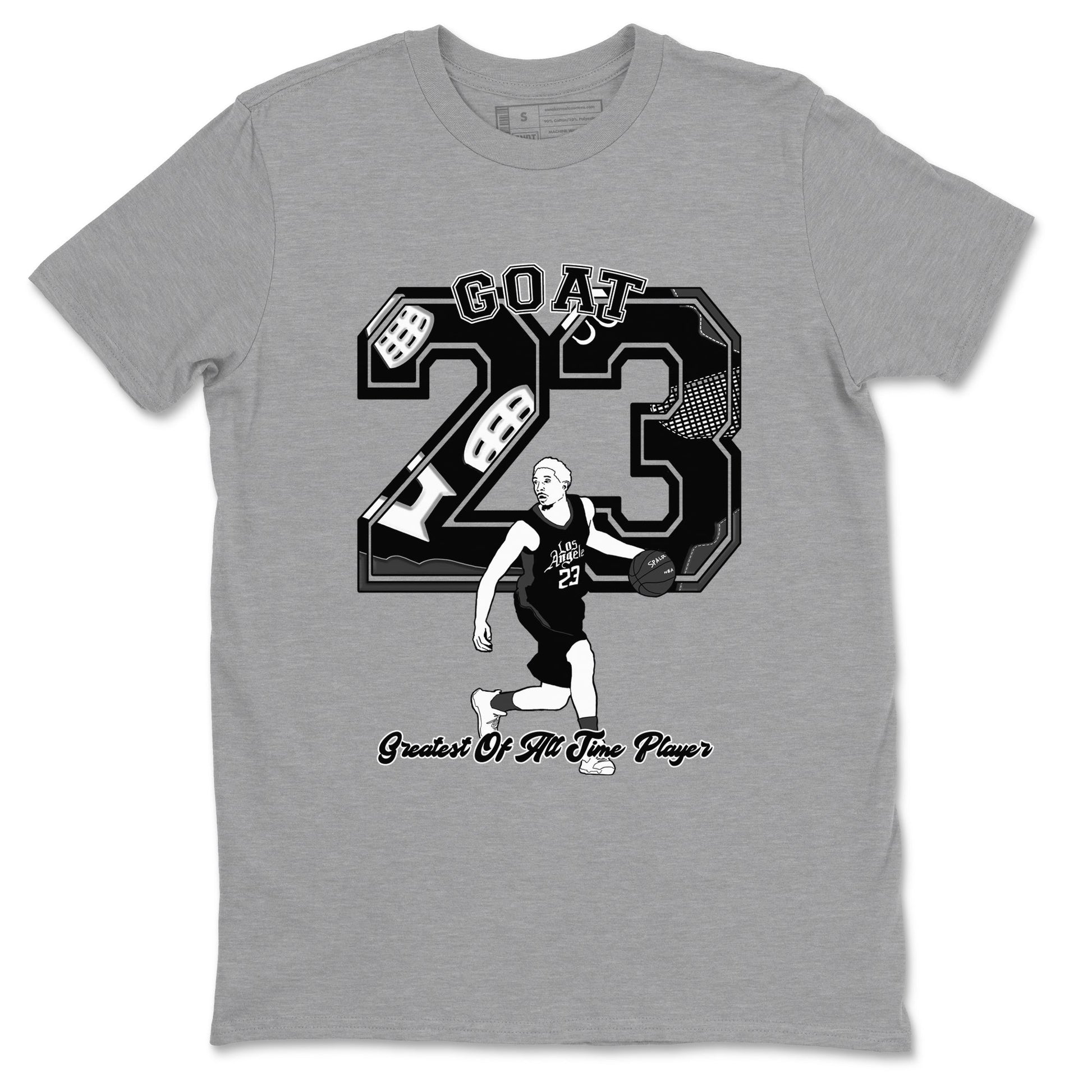 4s White Thunder shirts to match jordans Goat Player sneaker match tees Air Jordan 4 White Thunder SNRT Sneaker Tees streetwear brand Heather Grey 2 unisex cotton tee