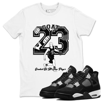 4s White Thunder shirts to match jordans Goat Player sneaker match tees Air Jordan 4 White Thunder SNRT Sneaker Tees streetwear brand White 1 unisex cotton tee