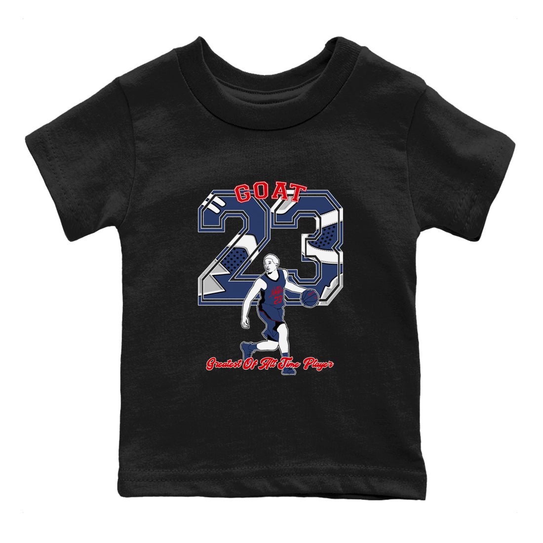 AJ6 White And Midnight Navy shirt to match jordans Goat Player sneaker tees Air Jordan 6 Olympic SNRT sneaker release tees baby toddler Black 2 cotton Shirt