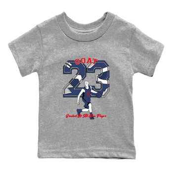 AJ6 White And Midnight Navy shirt to match jordans Goat Player sneaker tees Air Jordan 6 Olympic SNRT sneaker release tees baby toddler Heather Grey 2 cotton Shirt