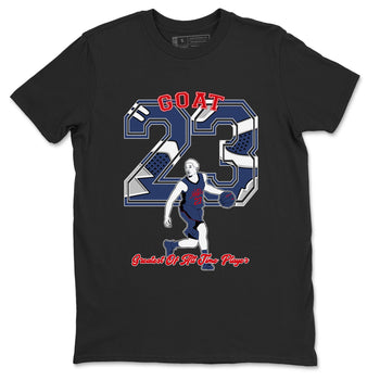AJ6 White And Midnight Navy shirt to match jordans Goat Player sneaker tees Air Jordan 6 Olympic SNRT Sneaker Release Tees unisex cotton Black 2 crew neck shirt