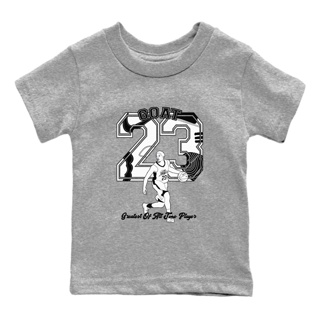 Dunk Black White shirts to match jordans Goat Player sneaker match tees Dunk Panda SNRT Sneaker Release Tees Youth Baby Heather Grey 2 crew neck shirts
