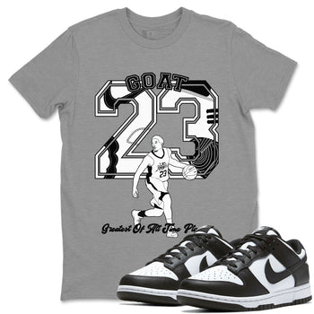 Dunk Black White shirts to match jordans Goat Player sneaker match tees Dunk Panda SNRT Sneaker Release Tees unisex cotton Heather Grey 1 crew neck shirts